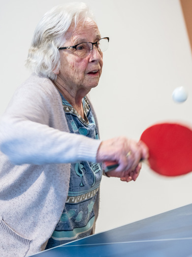 Tafeltennis-bewoner